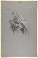 Free download Drapery Study for a Cleric (lower register; study for wall paintings in the Chapel of Saint Remi, Sainte-Clotilde, Paris, 1858) free photo or picture to be edited with GIMP online image editor