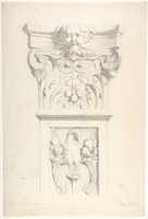 Free download Drawing after a XVIth Century Marble Pilaster and Capital. free photo or picture to be edited with GIMP online image editor