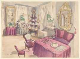 Free download Drawing of an Interior: Salon free photo or picture to be edited with GIMP online image editor