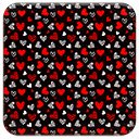 Drawn Hearts Red and Black  screen for extension Chrome web store in OffiDocs Chromium