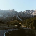 Drone Photography of an Open Road in the Dolomite Mountain  screen for extension Chrome web store in OffiDocs Chromium