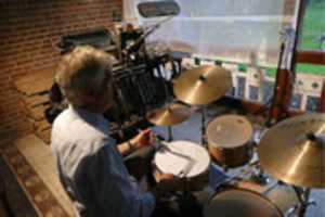 Free download Drumming to a Heidelberger Press free photo or picture to be edited with GIMP online image editor