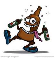 Free download drunk-beer-bottle-cartoon-character-dear-drunk-me free photo or picture to be edited with GIMP online image editor