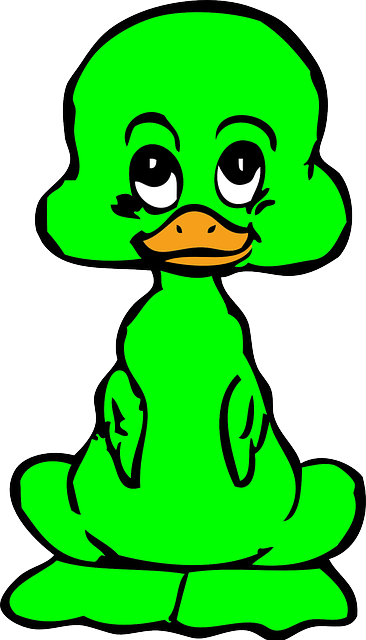 Free download Duckling Duck Green - Free vector graphic on Pixabay free illustration to be edited with GIMP free online image editor