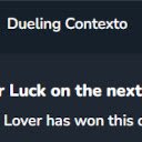 Dueling Contexto!  screen for extension Chrome web store in OffiDocs Chromium