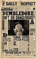 Unduh gratis foto atau gambar Dumbledore Daft Atau Dangerous Daily Prophet gratis untuk diedit dengan editor gambar online GIMP