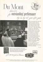 Free download DuMont Outstanding Performance TV Ad 1951 free photo or picture to be edited with GIMP online image editor