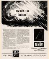 DuMont Television Ad: How Fast Is An Explosion(1943) 무료 사진 또는 GIMP 온라인 이미지 편집기로 편집할 수 있는 사진 다운로드