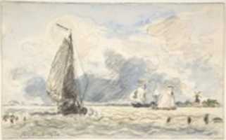 Free download Dutch Fishing Boats, Verso: Sketches of Boats free photo or picture to be edited with GIMP online image editor