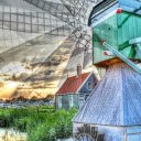 Dutch Windmill at Sunset  screen for extension Chrome web store in OffiDocs Chromium
