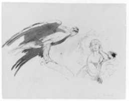 Free download Eagle and Lady (from Sketchbook) free photo or picture to be edited with GIMP online image editor
