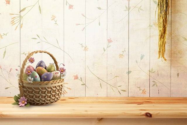 Descarga gratuita de imagen vintage de mesa de conejito de Pascua para editar con el editor de imágenes en línea gratuito GIMP