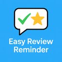 Easy Review Reminder  screen for extension Chrome web store in OffiDocs Chromium