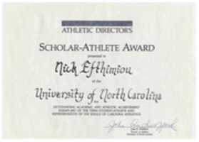 Free download Efthimiou awarded The Scholar Athlete Award free photo or picture to be edited with GIMP online image editor