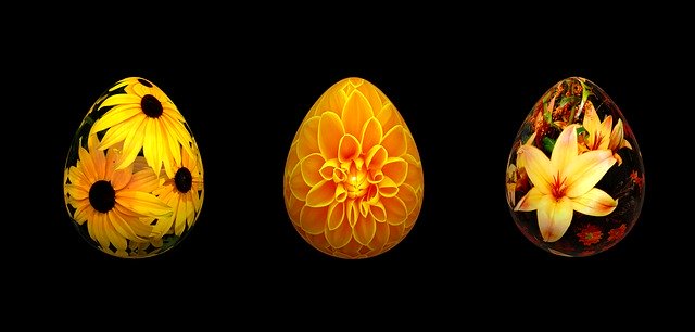 Descarga gratuita de huevos de Pascua floral Imagen gratuita de huevos de primavera para editar con el editor de imágenes en línea gratuito GIMP