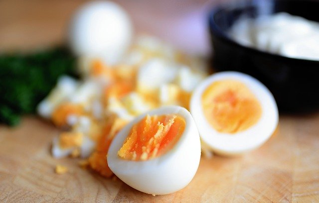 Bezpłatne pobieranie żółtka jajka z białym posiekanym jedzeniem darmowe zdjęcie do edycji za pomocą bezpłatnego internetowego edytora obrazów GIMP