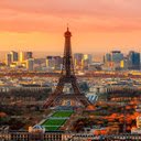Eiffel tower at sunset wallpaper  screen for extension Chrome web store in OffiDocs Chromium