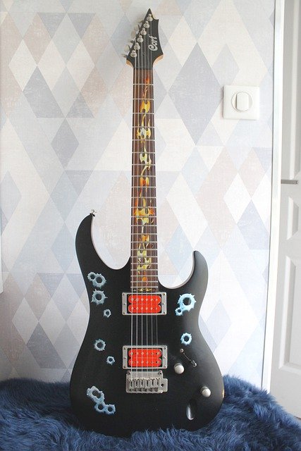 Free download electric guitar wall his music free picture to be edited with GIMP free online image editor