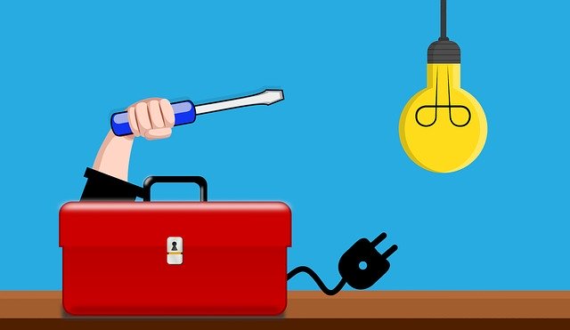 Free download Electrician Toolbox Lightbulb free illustration to be edited with GIMP online image editor