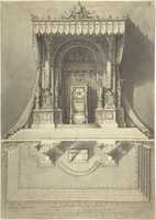 Free download Elevation and Ground Plan for a Papal Throne free photo or picture to be edited with GIMP online image editor