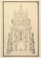 دانلود رایگان Elevation of a Catafalque with the Royal Crown Mounting the Casket عکس یا تصویر رایگان برای ویرایش با ویرایشگر تصویر آنلاین GIMP