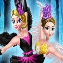 Ellie and Annie Black Swan and White Swa  screen for extension Chrome web store in OffiDocs Chromium