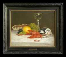 Free download Emile Baes art seafood scene free photo or picture to be edited with GIMP online image editor