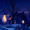 Enchanting Winter Night | Snowfall Over Cozy House  screen for extension Chrome web store in OffiDocs Chromium