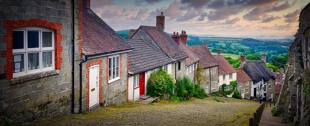 Descargue gratis la imagen gratuita de las casas del callejón del pueblo de Inglaterra para editar con el editor de imágenes en línea gratuito GIMP