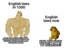 Free download English laws in 1300 vs English laws now [ Meme ] free photo or picture to be edited with GIMP online image editor