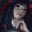 Enigmatic Portrait with Roses  screen for extension Chrome web store in OffiDocs Chromium