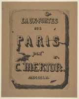 Free download Etchings of Paris; Title page to the suite free photo or picture to be edited with GIMP online image editor