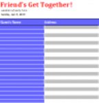 Ücretsiz indir Etkinlik Konuk Listesi Şablonu DOC, XLS veya PPT şablonu çevrimiçi LibreOffice veya çevrimiçi OpenOffice Masaüstü ile düzenlenebilecek ücretsiz