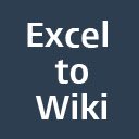 Excel to Wiki  screen for extension Chrome web store in OffiDocs Chromium