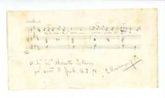 Free download Excerpt from Cavalliera [Rusticana] and note from Mascagni to Prof Alessandro Belliazzi free photo or picture to be edited with GIMP online image editor