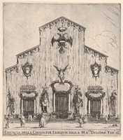 Free download Facade of the church of San Lorenzo in Florence for the Funeral of Ferdinand II (FACCIATA DELLA CHIESA PER LESEQVIE DELLA MA.TA DELLIMP.RE FER.O II), from Ceremonies for the Funeral of Emperor Ferdinand II free photo or picture to be edited with GIMP online image editor