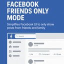 Facebook Friends Only Mode  screen for extension Chrome web store in OffiDocs Chromium