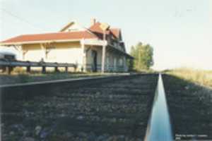 Free download Facing East, Hanna Railroad Station Summer 2002 free photo or picture to be edited with GIMP online image editor