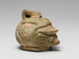 Free download Faience aryballos (oil bottle) in the form of a hedgehog free photo or picture to be edited with GIMP online image editor