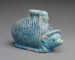 Free download Faience aryballos (perfume vase) in the form of a hedgehog free photo or picture to be edited with GIMP online image editor