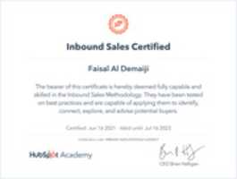 Free download Faisal A. Al Demaiji - Inbound Sales Certified free photo or picture to be edited with GIMP online image editor