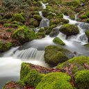 Falling waterfall  screen for extension Chrome web store in OffiDocs Chromium