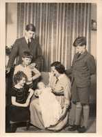 Free download Family Christening Group, 1957 free photo or picture to be edited with GIMP online image editor