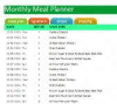 Téléchargement gratuit du modèle de planificateur de repas familial mensuel DOC, XLS ou PPT gratuit à modifier avec LibreOffice en ligne ou OpenOffice Desktop en ligne