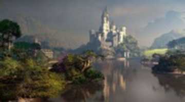 Kostenloser Download Fantasy Castle - Artwork Kostenloses Foto oder Bild zur Bearbeitung mit GIMP Online-Bildbearbeitung