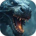fantasy scene with surreal dinosaurs  screen for extension Chrome web store in OffiDocs Chromium