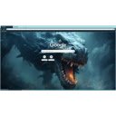 fantasy scene with surreal dinosaurs  screen for extension Chrome web store in OffiDocs Chromium