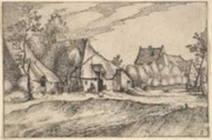 Free download Farms in a Village from Regiunculae et Villae Aliquot Ducatus Brabantiae free photo or picture to be edited with GIMP online image editor
