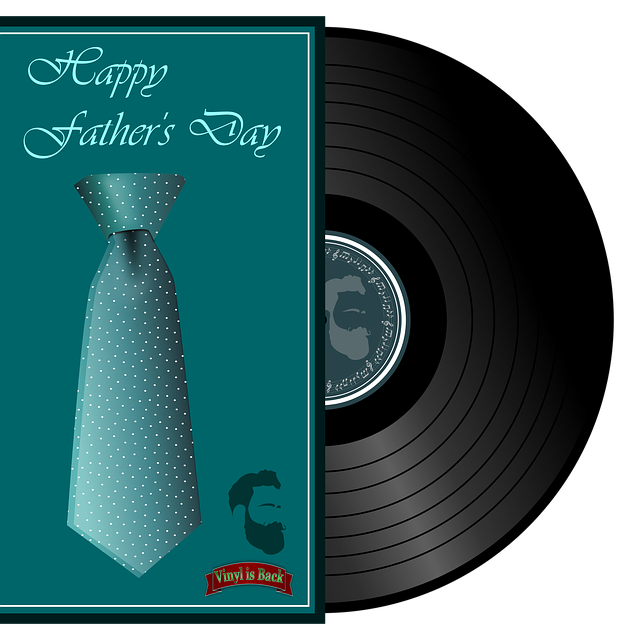 Free download FatherS Day Vinyl Music -  free illustration to be edited with GIMP free online image editor