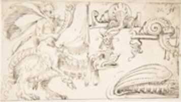 Free download Faun Riding a Dog-headed Fantastic Creature, with Three Snails free photo or picture to be edited with GIMP online image editor